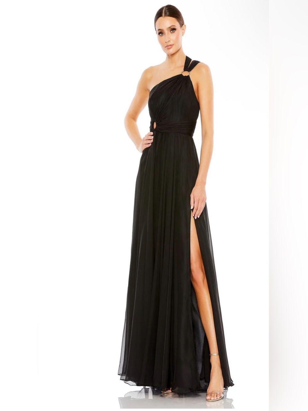 ✨ Mac Duggal Black One Shoulder Gown ✨Size 0 | Wedding Guest Gala Glam